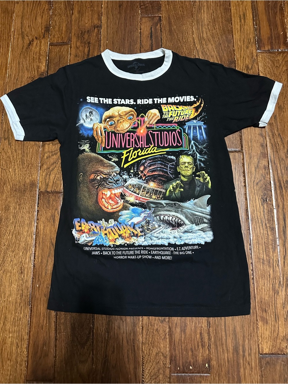 Universal Studios Florida Black Ringer Tee with Graphic Monsters
